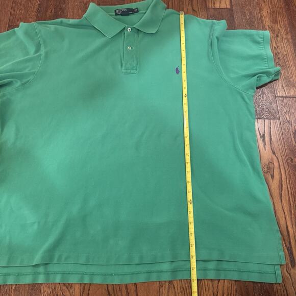 Polo Ralph Lauren Mens 3XB Big Green Purple Pony Golf Shirt Cotton Preppy Read - Picture 8 of 12
